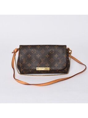 Louis Vuitton Favorite PM Shoulder Bag Monogram Brown Gold